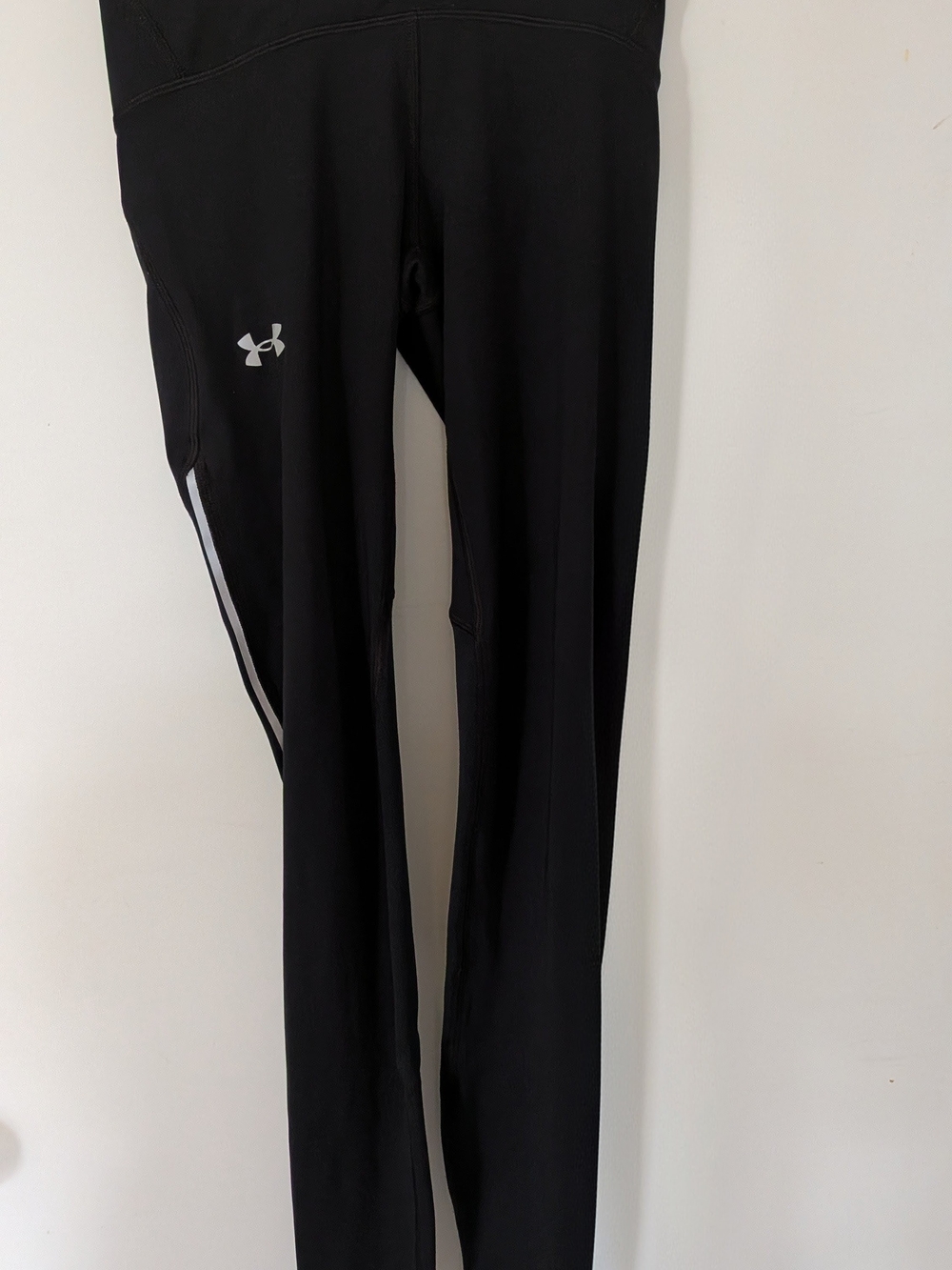 Under Armour Black Compression Leggings with Reflective Logo